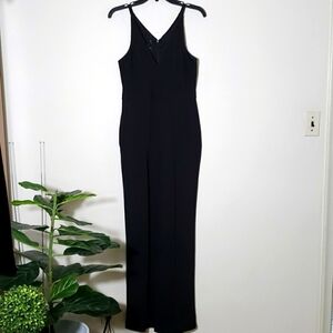 Donna Morgan wide leg pants jumpsuit, night out, event, black, women's size 6